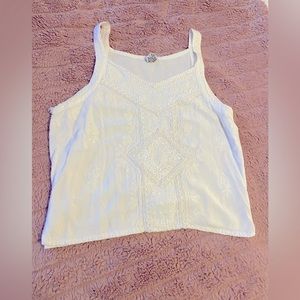 Vintage Boho Embroidered India Crop Tank